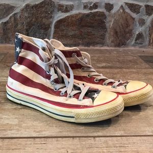 Distressed American Flag Converse Allstar 5 6.5 7